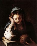 FETI, Domenico The Repentant St Mary Magdalene dfr Spain oil painting artist